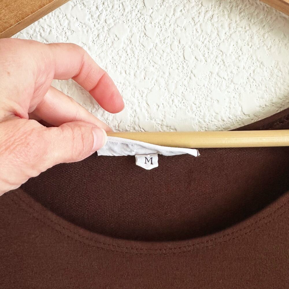 Bryn Walker Zia Rayon Tunic Dress Medium Brown Oversized Lagenlook Minimalist - Picture 5 of 10